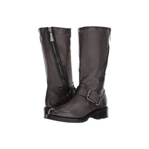 FRYE Samantha Zip Tall Motorcyle Boot Charcoal